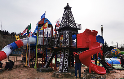 河南省三门峡市星河乐园跨国滑梯组合